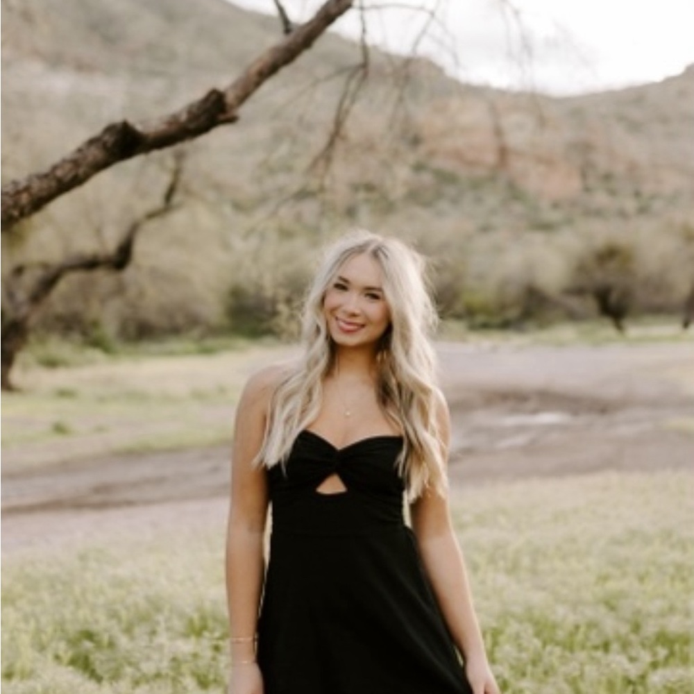 Black Cutout Sweetheart Mini Dress